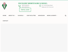 Tablet Screenshot of excellentmontessorischools.com